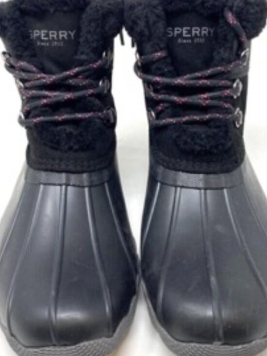 Sperry Shoes - Sperry Alpine STK166416 Winter Snow Rain Saltwater Black Lace Up Women's Size 5